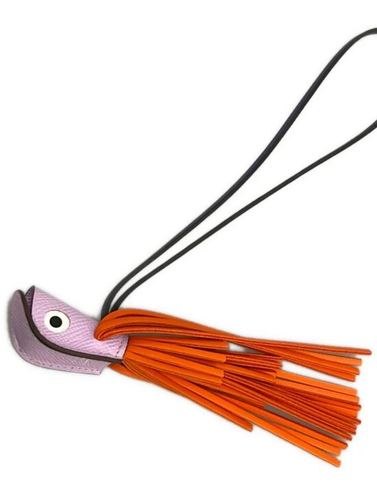 Hermes Accessories - HERMES Poisson Charm Guimauve Feu Purple Agneau Milo Veau Epsom Veau Swift G